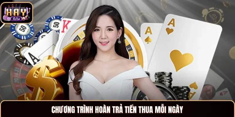 Khuyến mãi hoàn trả 2,3% tiền thua mỗi ngày